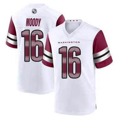 Jake Moody Men's Game White Washington Commanders Jersey