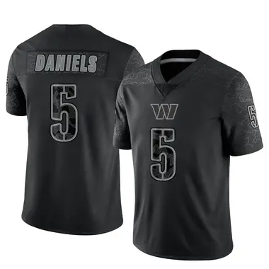 Jayden Daniels Men's Limited Black Washington Commanders Reflective Jersey